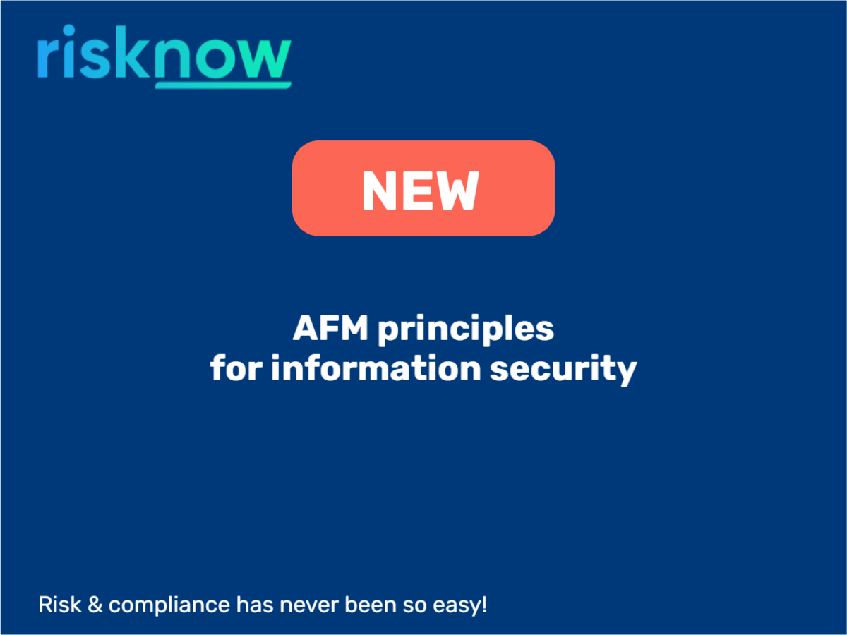 NEW – AFM Principles for Information Security